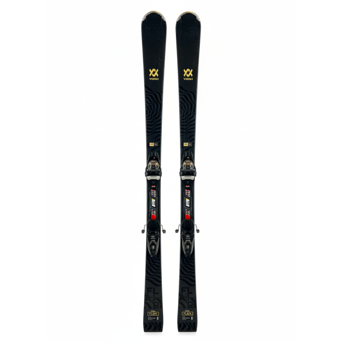 Völkl Flair Viola 2024 : skis féminins avec fixations, vue de dessus.