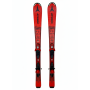 Atomic Redster MH -2022 : skis rouges avec fixations, vue de dessus.