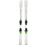 Atomic Cloud C LTD : skis blancs avec fixations vertes, vue de dessus.