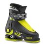 Chaussures de ski Kinder : vue latérale avec coques jaune et noire.