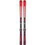 Atomic Redster G8 - 2024 : skis rouges et noirs avec fixations montées.
