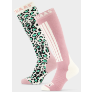 Chaussettes de ski Poederbaas 2-pack camouflage marine, confort optimal.