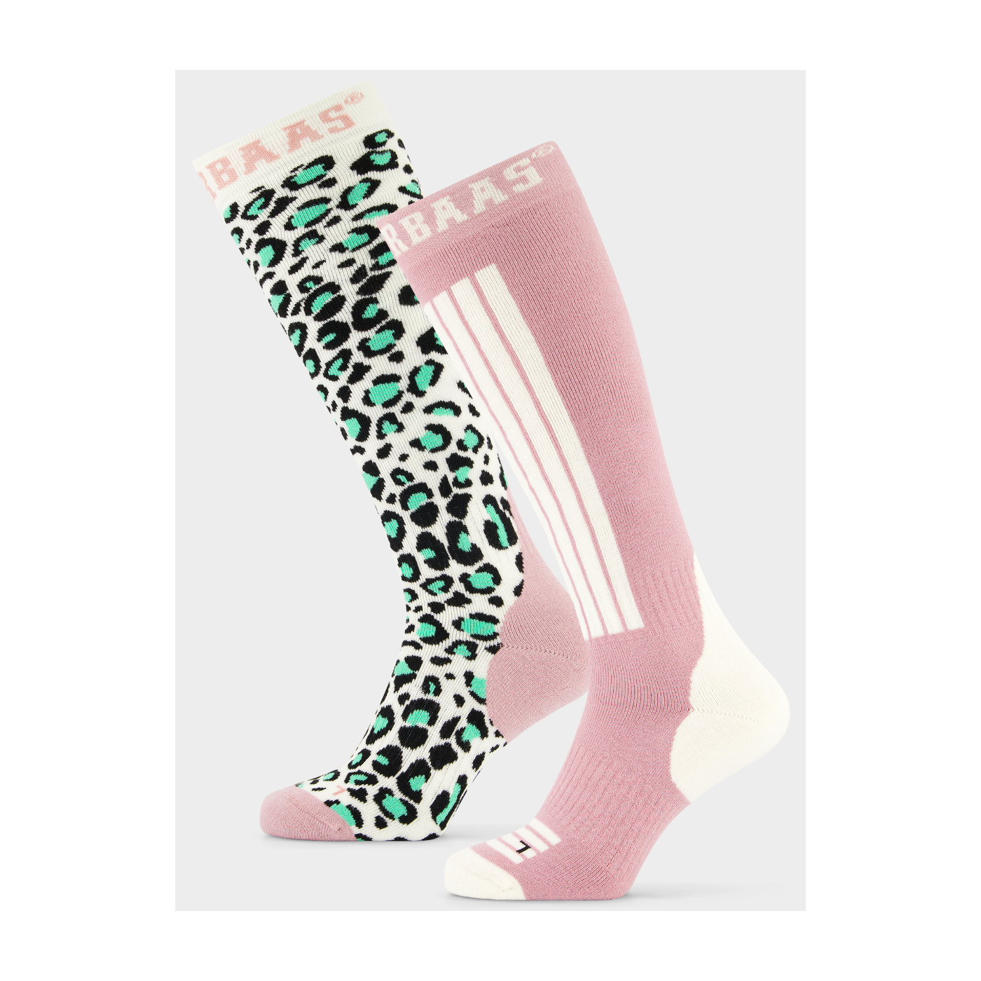 Poederbaas Chaussettes de ski 2-Pack Panther Mint