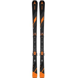 Atomic Cloud C LTD : skis blancs avec fixations vertes, vue de dessus.