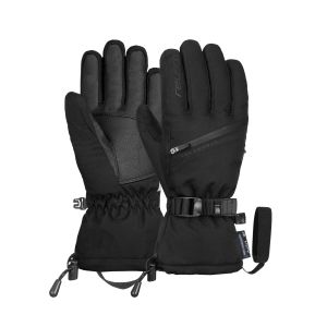 Reusch Demi R-TEX XT dames-skihandschoenen zwart, paar naast elkaar met de handrug, rits en polsband in beeld