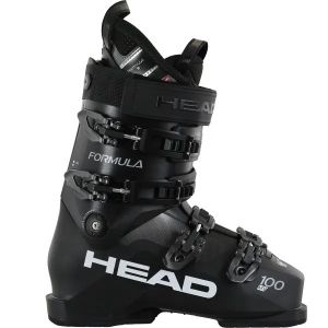 Chaussure de ski HEAD Formula 100 MV noire, vue latérale détaillée.