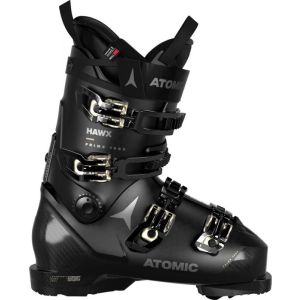 Chaussure de ski Atomic Hawk Prime 105 SW - vue latérale, design noir et gris.