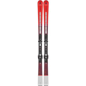 Atomic Redster G9 Revoshock - 2024 : skis rouges et noirs avec fixations.