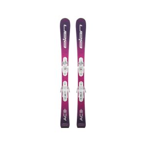 Ski Elan RC Magic 2024 avec fixations blanches sur neige